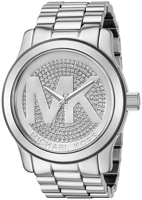 michael kors watch silbe4|silver michael kors watch sale.